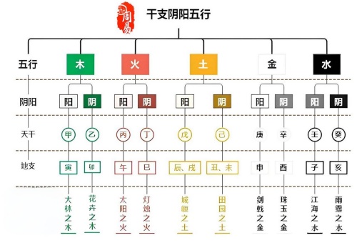 十天干十二地支陰陽五行屬性 十天干十二地支陰陽五行屬性