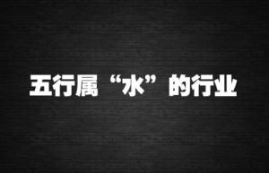 五行屬水的行業和職業有哪些