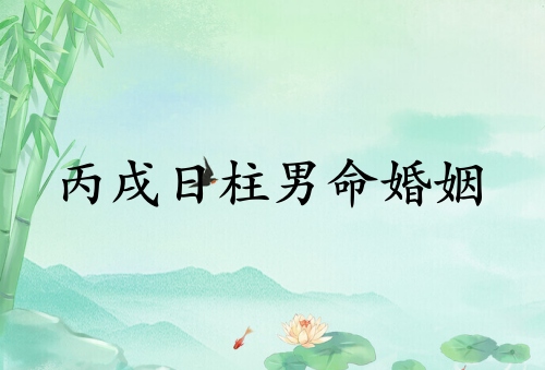 丙戌日柱男命婚姻解析 丙戌日柱男命婚姻解析