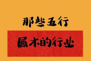 五行屬木的行業都有哪些