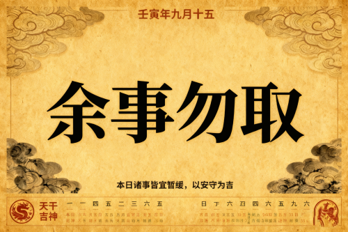 黃歷中的余事勿取是什么意思 黃歷中的余事勿取是什么意思